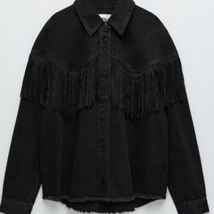 Zara Fringed Denim Jacket
